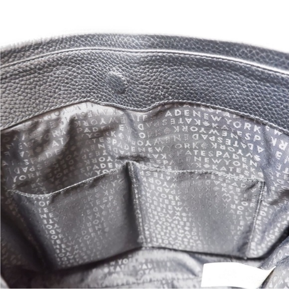 KATE SPADE PEBBLED BLACK LEATHER BAG WITH TASSEL♠️ - Picture 9 of 12